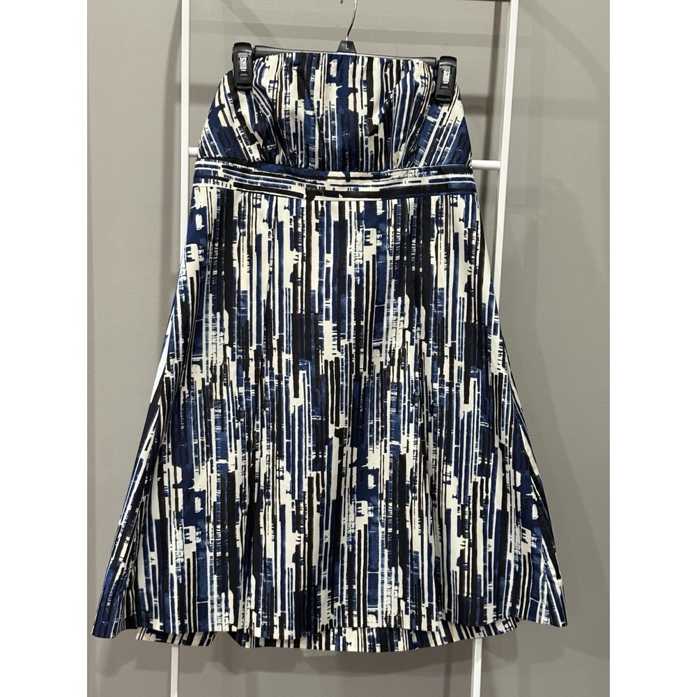 The‎ Limited Strapless Abstract A-Line Dress Y2K Artistic Coastal Luxury Size 12